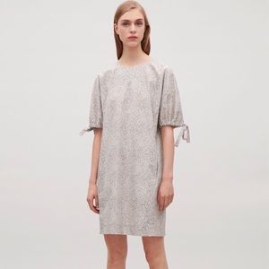 cos  gathered kimono sleeve poplin dress
